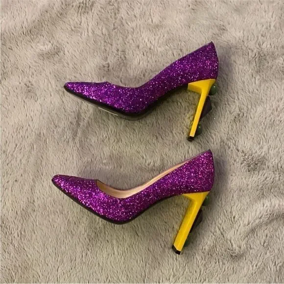 Bally Purple Glitter Women's Heels, US8 - Picture 1 of 11